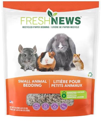 Fresh News Recycled Paper Bedding, Small Animal Bedding, 40 Liters, Packaging May Vary