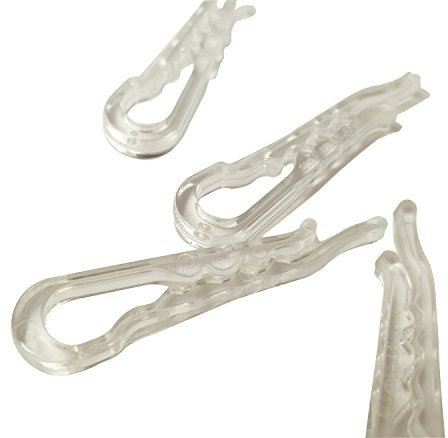 NiftyPlaza U Shape Clear Durable 200 Plastic Alligator Clips Shirts Folding Ties Socks Pants Hold Garments in Place (200 Plastic Alligator Clips)