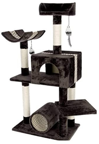 Kerbl Pet Kratzbaum Safari Big dunkel- braun, 60x36x122 cm