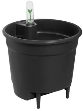 elho Bewässerungssystem 28cm - Living Schwarz | ∅ 27.7 x H 25.5 cm | für den Innenbereich | 100% recyceltes Plastik