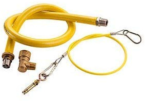Twist & Turn Elbow Bayonet Commercial Gas Hose 1/2x 1m Catering Yellow