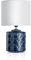 Pauleen 480.21 48021 Glowing Midnight Max. 20W Luminaire à Poser E14 Lampe de Chevet Bleu Blanc 230V céramique/Tissu sans Ampoule