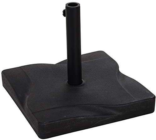 Outsunny Pied de parasol base de lestage parasol carré dim. 41,5L x 41,5I x 33H cm poids net 20 Kg ciment HDPE noir