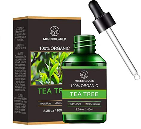 Huile essentielle d'arbre à thé biologique, huiles parfumées d'aromathérapie biologique 100% huile essentielle thérapeutique pure de qualité supérieure (100 ml)