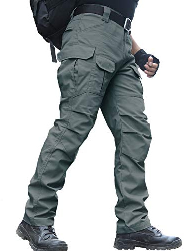 zuoxiangru Wasserfeste Herren Hose Relaxed Fit Tactical Combat Army Cargo Arbeitshose mit Mehrfachtasche