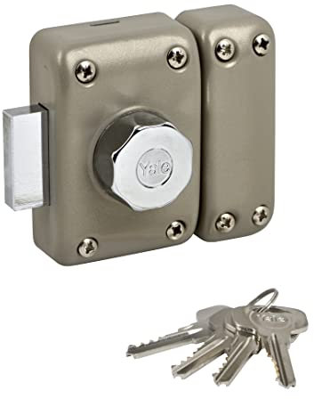 Yale YV25BT-45/SC Cerradura de Puerta, marrón Dorado, 45mm Ø23mm