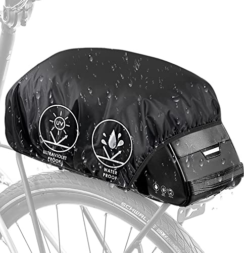 Eyein wasserdichte Regenschutz für Fahrradkorb Fahrradtasche Packtasche Gepäckträger 5L - 18L, Schwarz