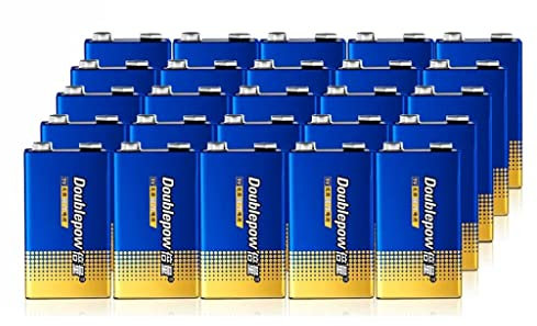GUTIY Batterie 9v Cube Batterie 6F22 Pile alcaline carrée Multimètre Multimètre Guitare Disponible Batterie neuf volts Portable ( Size : Twenty )
