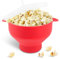 Fousenuk Ciotola per Popcorn, Macchina per Popcorn in Silicone con Coperchio e Manico, Pieghevole Popcorn per Microonde, Popcorn Popper Bowl Senza Olio per Feste in Casa, Serate Cinematografiche