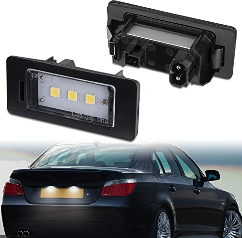 POPMOTORZ LED Kennzeichenbeleuchtung, 2 Stücke Nummernschildbeleuchtung 5050 SMD mit CanBus Fehlerfrei 6000K Xenon Weiß für E82 E88 E90 E91 E92 E93 E39 E60 E61 F10 F11 F18 X1 E84 X3 F25 X5 E70