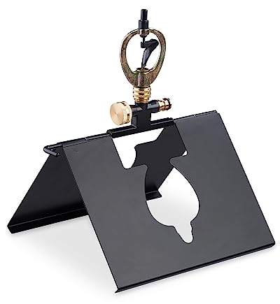 Relaxdays césped Aspersor, Regador Tejado y Jardín, Conexión de Agua de 1/2, Superficies de hasta 78 m², Negro/Dorado, Hierro, 33,5 x 25 x 28,5 cm