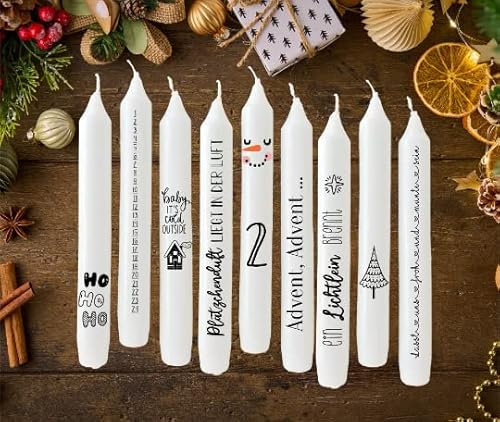 DIN A4 WEIHNACHTEN Tattoofolie - für Kerzen/Keramik - ADVENT