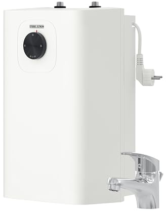 Neueste Generation STIEBEL ELTRON Boiler SNU 5 Plus mit Wasserhahn MAE-W, antitropf-, thermostop-Funktion, Untertischboiler 5 Liter Niederdruck, mit Stecker 230V, 2 kW, Made in Germany, 204975
