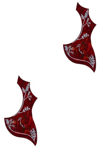 SUPVOX 2pcs Acoustic Guitar Pick Guard Self-adhesive Flower Bird Pattern Pickguard Sticker Guitar Pickguard Easy Installation Assorted style