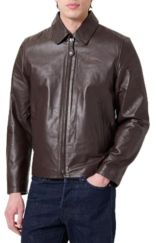 Schott NYC Läderjacka herr, Mörkbrun, L