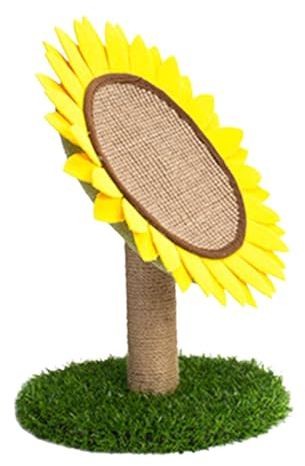 Gkumgwo Lindo Poste rascador para Gatos, Poste rascador para Gatos con Forma de Girasol - Árbol rascador pequeño para Gatitos y Girasoles | Muebles de árbol para Gatos de Flores, rascador Cubierto de