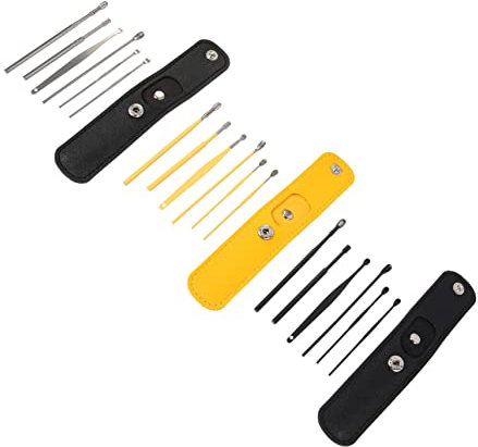 minkissy 9 Sätze Ohrstöpsel-set Ohrenschmalz-picker Ohrpicker-tool Ohr Reinigung Ohrenschmalzentferner Reinigungsschaber Ohrenreinigungsset Ohrenschmalz-entferner-tool-kit Ohrenreiniger Pu