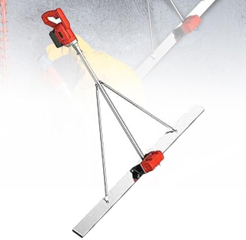 forestalk Power Screed Concrete Finishing Tool, Concrete Screed Vibratory Kit with 1 Battery Powered, 6000 RPM/MIN 150CM Blade, Electric Cordless Screed Cement Surface Smoother Finisher, 1.5M