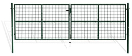 Casanoov Doppelflügeliges Zauntor 4m OLGA H.130cm grün