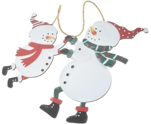 HOLIDYOYO Hängende Weihnachtstürplatte Schneemann Ornamente Weihnachtsdekor für Zuhause