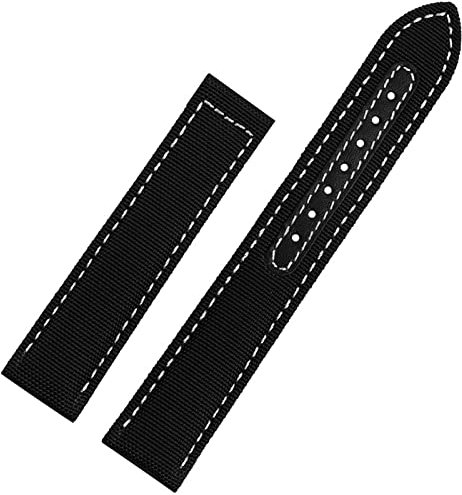 KLVN Uhrenarmband für Omega 300 Stoff Leder Aqua Terra 150 Cupuncture Needle Captain Gewebtes Nylon-Leinen-Uhrenarmband 19 mm 20 mm 21 mm 2 mm Uhrenarmbänder, 21 mm, Achat