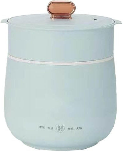 Olla Arrocera Pequeña Multifunción 1.8L,Mini Arrocera Eléctrica con Olla Antiadherente For 1-2 Personas, con Botones de Pantalla Táctil,For Hacer Arroz, Sopa, Avena,Azul,with Steamer