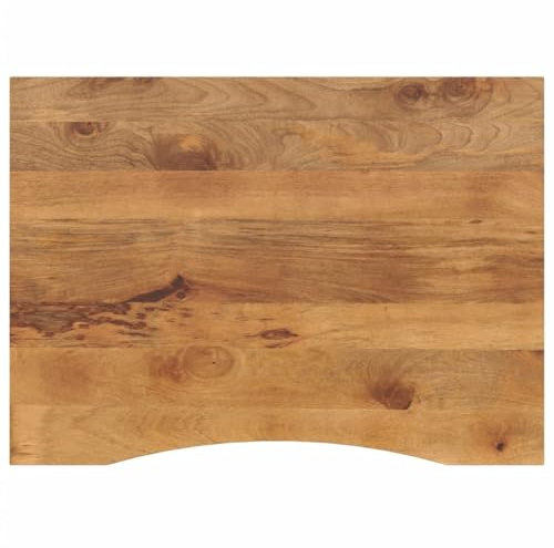 LAPOOH Schreibtischplatte mit Aussparung 100x80x2,5cm Massivholz Mango, Tischplatte, Arbeitsplatte, Waschtischplatte, Bürotischplatte - 370220