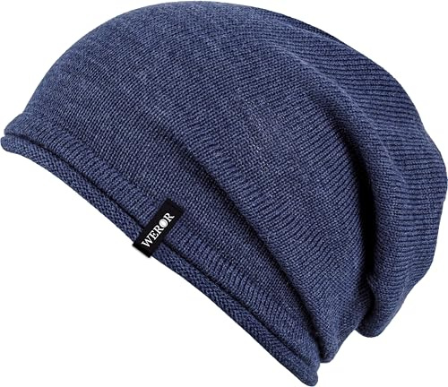 WEROR Beanie Damen Herren weiche und leichte Longbeanie Mütze Slouch Jersey