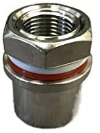 ATUMY Heimbrau-Sets Druckminderer Schweißlose Schottverschraubung aus Edelstahl für Bierhahnhahn Keg Fermenter, 1/2 Zoll BSP