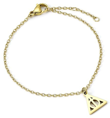 Harry Potter Deathly Hallows rostfritt stål guldkedja armband, En storlek, Rostfritt stål, Ingen ädelsten