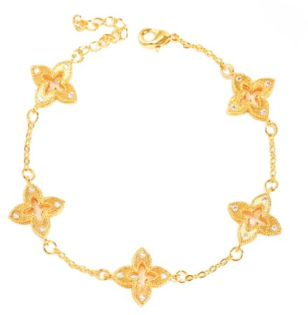 PetPong Armband Damen Gold 18k Vergoldet Armband Damen Valentinstag Muttertag Geburtstags Weihnachten Geschenk für Sie Frauen Freundin mama