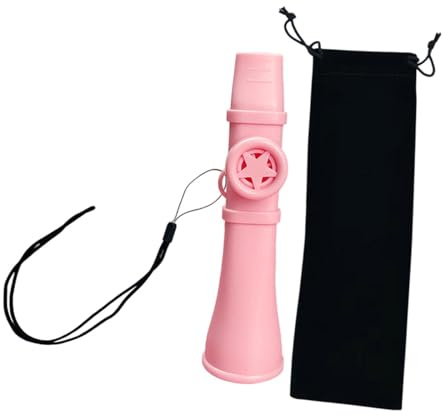 perfeclan Kazoo Flöte Musikinstrument Geschenk mit Lanyard mit Aufbewahrungstasche leicht zu lernen Mundharmonika Spielzeug für Geigen Erwachsene Musikliebhaber, Rosa