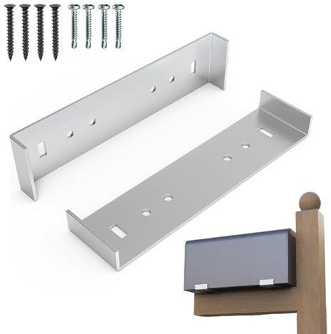Placa de montaje de buzón de correo | Placa adaptadora de buzón de aluminio con tornillo, hardware, soportes de estante para jóvenes, ancianos y profesionales