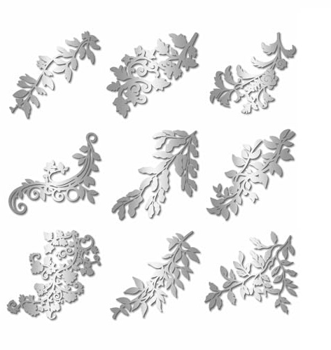 CRASPIRE 9 pz Adesivi in Metallo Argentato con Foglie di Felce Vintage Adesivi per Piante Adesivi Autoadesivi Impermeabili Adesivi Decorativi per Album di Ritagli Fai da Te Creazione