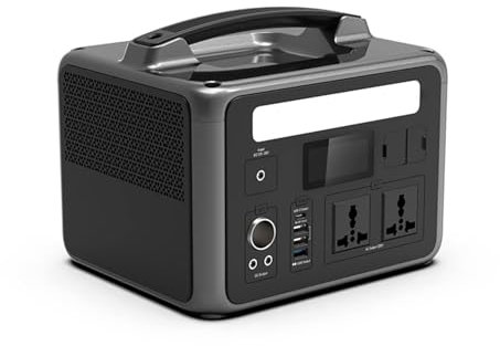 HTDRE Centrale de Stockage d'énergie Portable 152 800 mAh, générateur Solaire à Onde sinusoïdale Pure 220 V, Batterie au Lithium, Alimentation de Secours 600 W, pour Camping-Car en Plein air (220 V)
