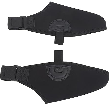 POENVFPO Skidstövel Täcker 1 par Professionell Vindtät Snöskor Protector Neoprene Boot Covers för Skidåkning Håll Varmt Vattentät återanvändbar med Elastisk Bindning för Utomhusaktiviteter