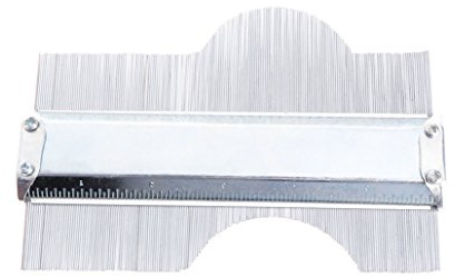 Dodowin Schablone zum Dekorieren von Fliesen, Stahl, Metall, Fliesen, Sockelleiste, Laminatprofil, Holzform, Schablone, Fliesenwerkzeug, Profillehre