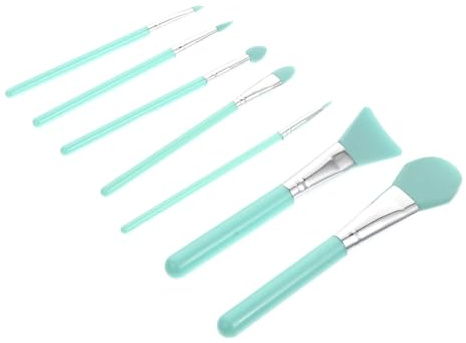 NIYANGLE 7stücke Silikon-make-up-pinsel Kosmetikpinsel Für Gesichtsmaske Augenbrauen Make-up Mit Kunststoffgriff Für Flüssige Lidschatten Grundierung Sonnenschutz