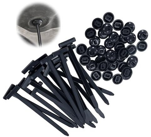 Aihoom 50PCS Collier de Serrage Nylon, Attaches Câble Plastique Universelles pour Réparation Voiture, Fixation Sans Outil, Résistantes UV, pour Automobile,Clips de Fixation pour Pare-choc(Noir)