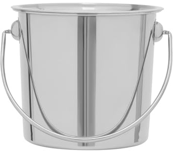 FENGLY 12L Eimer mit Deckel, Edelstahl Eimer Lebensmittel Edelstahleimer, Milcheimer Kücheneimer, Geeignet für die Aufbewahrung in der Küche, Industrie, Gastronomie, Haushalt usw (12L)