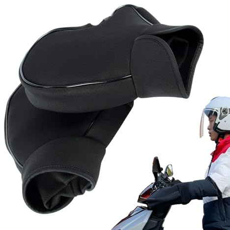 Pomurom Manchons de Guidor pour Motoneige,Moufles de Moto Hiver | Gants Motocyclette Imperméables et Antivent pour VTT Scooter E-Bike Vélo