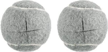 QUARKZMAN Förskurna walker, tennisbollar, 2 stycken – tennisbollar för stolar, tennis, bordsben, filtglidbollar för möbelben, golvskydd, grå
