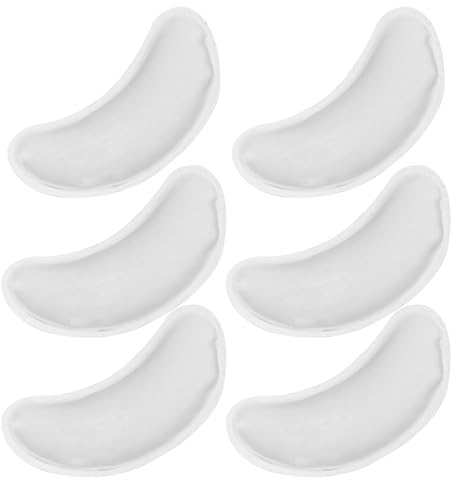 QUMIIRITY 6 Stück Kühlende Gel Augenpads Transparent Wiederverwendbare Augenkühlkissen für Geschwollene Augen Entspannende Augenpflege zu Hause Arbeit und Reisen