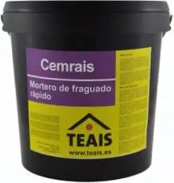 TEAIS Cemento Rápido, Gris Cemento, Polvo, Fraguado Rápido, 2 kg por m2