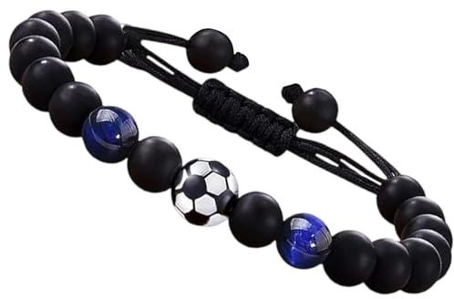 Yotlein Pulsera Niño, Pulsera de Fútbol para Niños, Regalos de Fútbol Para Niños, Regalos Futbol Niñ-os, Pulsera de Fútbol Tejida Ajustable, para Hijo Adolescente Nieto 5 6 7 8 9 10 11 12