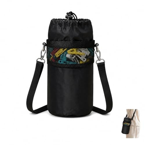 Skycen Clothes Peg Bag for Washing Line, Waterproof Oxford Peg Bag with Drawstring Closure and Shoulder Strap, Large Capacity Laundry Storage Bag for Indoor Outdoor Use