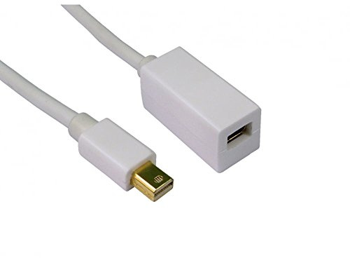 rhinocables - Mini DisplayPort Extension Cable | Resolution up to 2160p | Compatible with Apple & PCs | Gold Connectors | DisplayPort Monitor to PC, White, 3m