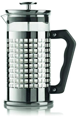 Bialetti Trendy cafetera de embolo (Francesa); Acero y Vidrio, Capacidad 1 L