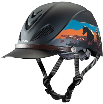 Troxel Dakota Trail Horse Riding Helmet, Low-Profile Light Adjustable Design, Safety Horseback Riding Gear, Medium (7 - 7-1/4), Badlands
