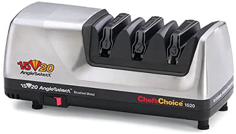 Chef's Choice Diamond Knife Sharpener Angle Select Brushed Metal Cover